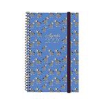 Agenda anual 2021 Finocam A6 semana vista Design Collection Zebra azul