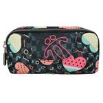 Estuche escolar doble Totto sobre negro corazón