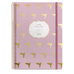 Agenda anual Miquelrius 2019 Espiral Plus Semana Vista Jordi Lavanda Colibrís en oferta