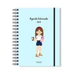 Agenda Estresada 2019 azul pastel