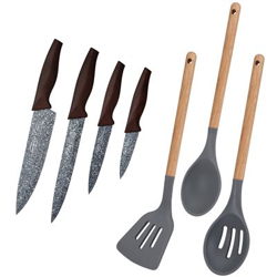Set 4 utensilios y 3 cuchillos cocina San Ignacio características
