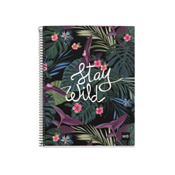 Cuaderno Espiral A4 140 Hojas Cuadriculado Miquelrius Stay Wild precio