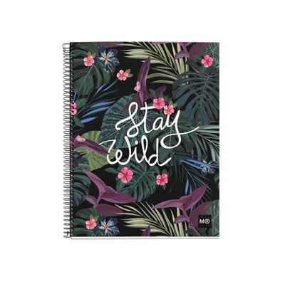 Cuaderno Espiral A4 140 Hojas Cuadriculado Miquelrius Stay Wild