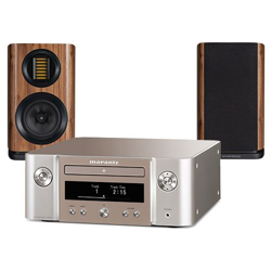 Minicadena Marantz MCR612 Plata + Altavoces Wharfedale EVO 4.1 Nogal en oferta