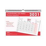 Calendario de pared 2021 Dohe A4 números pequeños