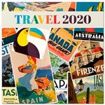 Calendario de pared 2020 Erik 30x30 multilingüe Travel