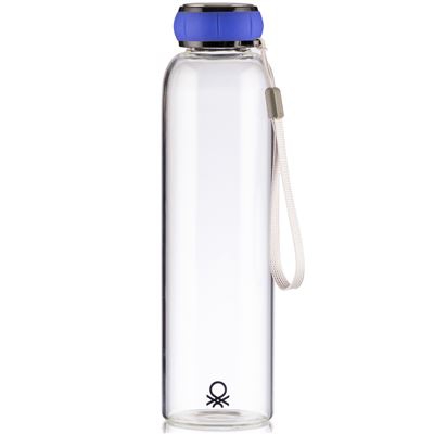 Botella de agua Benetton Borosilicato 550ml Azul