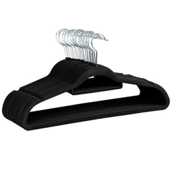 Juego de 35 perchas AGD ultrafinas de terciopelo Negro Superficie no deslizante precio