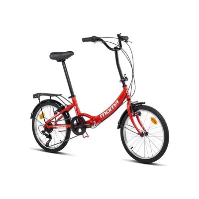 Bicicleta Plegable Moma Bikes Urbana SHIMANO FIRST CLASS 20" Alu, 6V. Sillin Confort Rojo