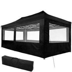 Carpa Viola 3x6 m con 4 paneles laterales, Negro precio