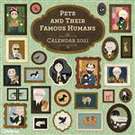 Calendario de pared 2021 Tenues pets and their famous humans new en oferta