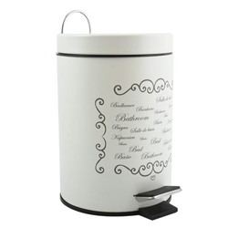 Cubo de basura MSV Crema 3L para baño/cocina características