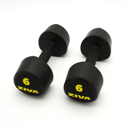 2 Mancuernas de 6 Kg Ziva Classic Studio Negras precio
