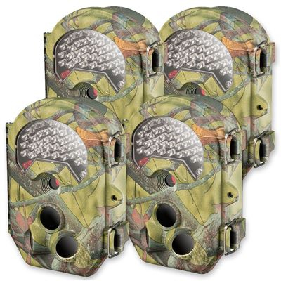 Pack 4 Cámaras Observación FototrampeCaza 16MP FullHD 120º alcance 20M LED INVISIBLE BRESSER