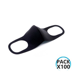 Pack 100 Mascarillas Reutilizables Color Negro O91 en oferta