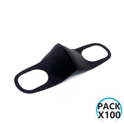 Pack 100 Mascarillas Reutilizables Color Negro O91