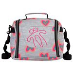 Portameriendas escolar Totto Resaltador Gris corazones