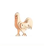 Puzle Kikkerland 3D gallo madera características