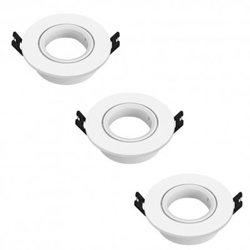 Aro Foco Empotrable Con Portalamparas Para Bombillas GU10 Ø 90 x 25 m en oferta