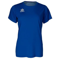 Camiseta de Manga Corta Mujer Luanvi Pol Azul Talla: M en oferta