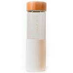 Botella de vidrio Water Revolution con silicona blanco 600ml