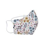 Mascarilla Olivia Lupita higiénica lavable flores rosa y granate talla S características