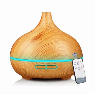 Difusor eléctrico de aceite esencial de 400 ml, difusor aromático LED, humidificador de aire de cerámica (amarillo)