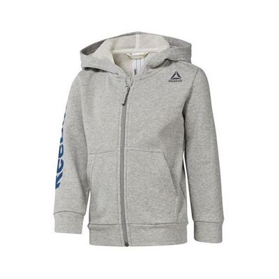 Sudadera con Capucha Niño Reebok B Elem Fz Hdy Gris Talla XS