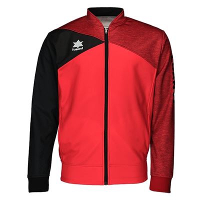 Chaqueta Deportiva Luanvi Capri Felpa Negro Rojo Talla: XXS