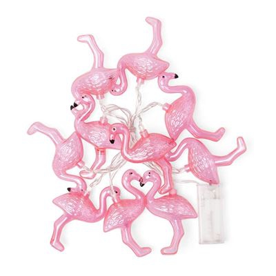 Guirnalda de Luces LED Flamencos, 10 Leds de Luz Blanca Cálida, 1,65m