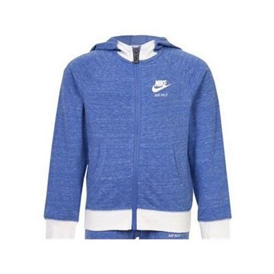 Sudadera con Capucha Niño Nike 842-B9A Azul Blanco Talla 4-5 Años