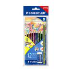 Estuche de 12 lápices de colores surtidos Staedtler, lápiz y goma de borrar Noris 185 SET1 características