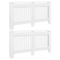 Cubiertas para radiador 2 unidades vidaXL MDF blanco 152 cm características