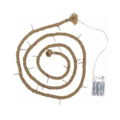 Cuerda Estilo Marinero de Luces LED, 20 Leds de Luz Blanca Cálida, 2m