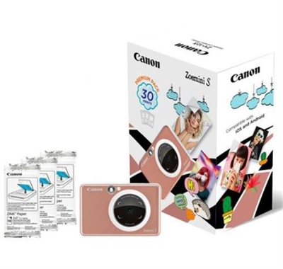 Cámara instantánea Canon Zoemini S Rosa + 30 hojas