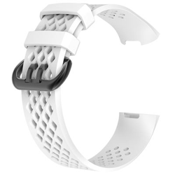 Pulsera de Silicona para Fitbit Charge 3 (6.5-9inch), Blanco precio