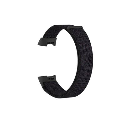 Pulsera de nylon suave para Fitbit Charge 3, Negro