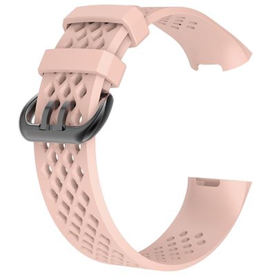 Pulsera de Silicona para Fitbit Charge 3 (5.1-7.1inch), Rosa claro