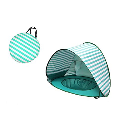 Chiatai Pop Up - Tienda de campaña para niños, portátil, 50 + SPF protección UV, refugio para el sol, piscina, color verde