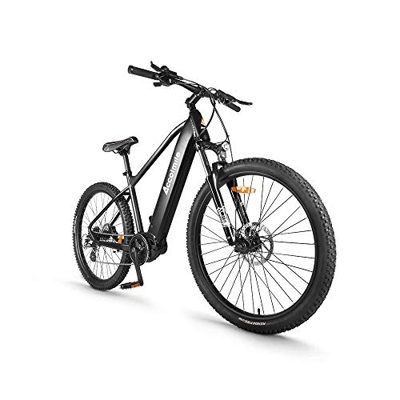 Accolmile Bicicleta Eléctrica de Montaña de 27,5 Pulgadas, BAFANG M200 Torque Mid Motor 36V 250 W, Batería de Litio de 15 Ah, Horquilla Delantera con 