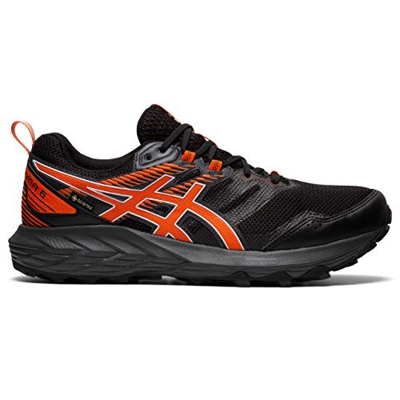 Asics Gel-Sonoma 6 G-TX, Trail Running Shoe Hombre, Black/Marigold Orange, 42.5 EU