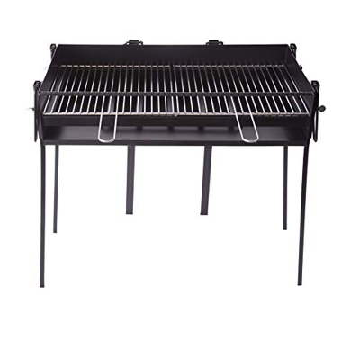 FERRETERIA LEPANTO Lepantogarden Barbacoa Carbon Rectangular Chapa 80x40 con Patas y Parrillas