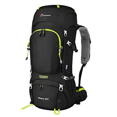 MOUNTAINTOP 50/60L Mochila de Senderismo Impermeable Multifuncion Mochila de Camping al Aire Libre con Cubierta de Lluvia para Trekking Viajes Montaña