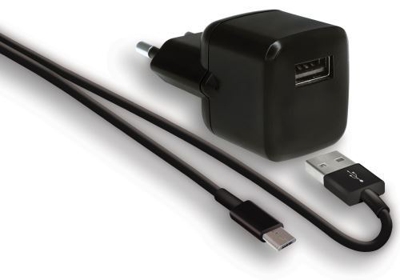 Cargador de pared Wefix USB-A a Micro USB Negro