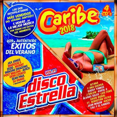 Caribe 2018 + Disco Estrell Vol. 21 - 4 CD