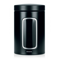 Tarro con ventana Brabantia 1,4 L Negro mate en oferta