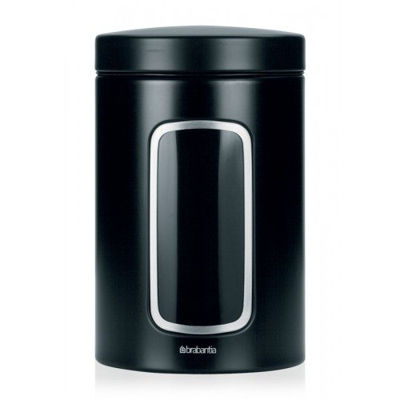 Tarro con ventana Brabantia 1,4 L Negro mate