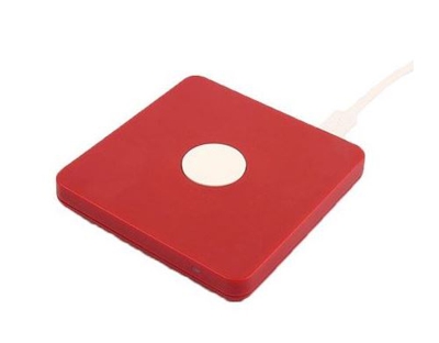 Cargador inalámbrico Temium Rojo para iPhone
