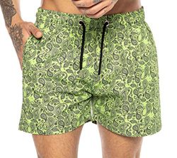 Redbridge Bañador Corto con Estilo Paisley de Secado rápido para Hombre Paisley Verde L características