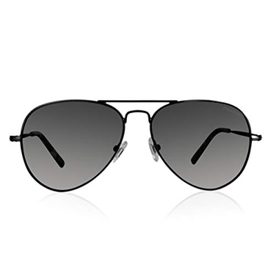 fawova Gafas De Sol Aviador Hombre Mujer Polarizadas Negro/Verde/Gris/Marron/Espejado/Oro Rosa, Conducir, Pescar, Golf, Correr, UV400, Cat.3,58mm (Neg